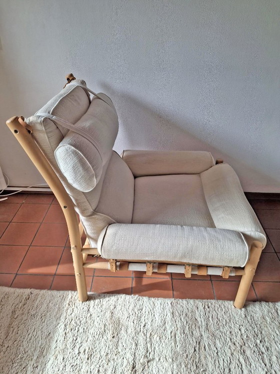 Image 1 of Set van 2 vintage Inca Safari lounge stoelen – Arne Norell