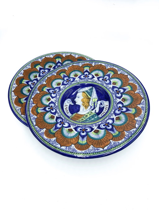 Pair of Plates Amor Vitast Faenza Ceramics