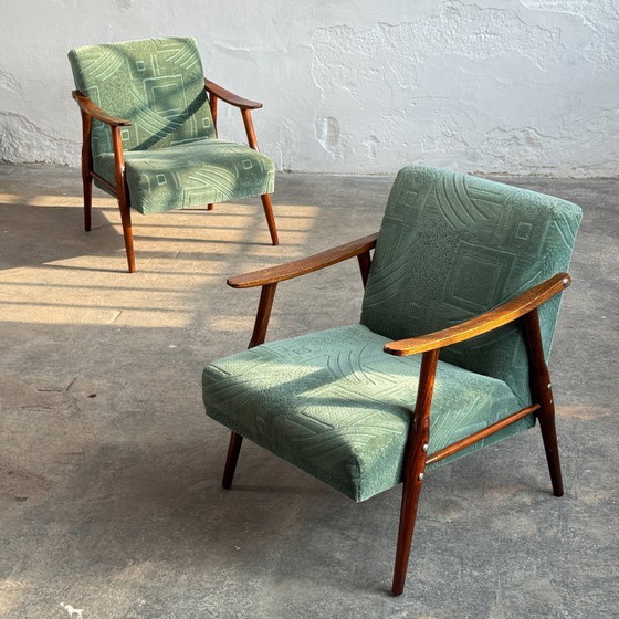 Image 1 of Pair of Mid-Century Yugoslavian Sculptural Armchairs, 1960s