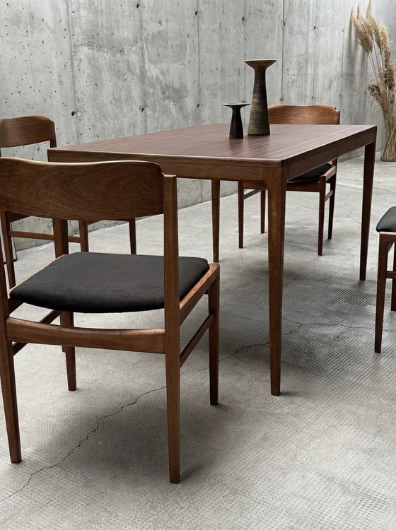 Image 1 of HARTMUT LOHMEYER PER WILKHAHN TAVOLO DA PRANZO IN LEGNO DI TEAK E 4 SEDIE DA PRANZO ANNI '60