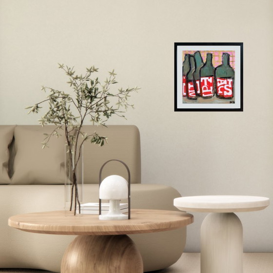 Image 1 of BOUTEILLES AUX LETTRES ROUGES ET BLANCHES