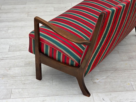 Image 1 of 1960s, Danish 2-seater sofa by Fritz Hansen, furniture wool, original condition.