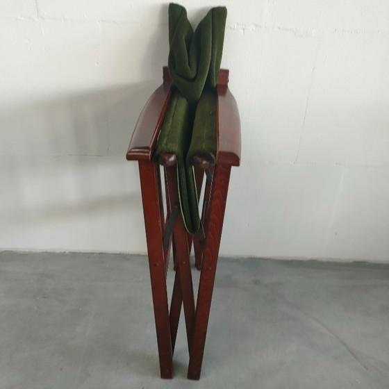 Image 1 of Unique and Rare 1950s Green Brothers 'Foldable' Directors' Chairs Bridge Table Set