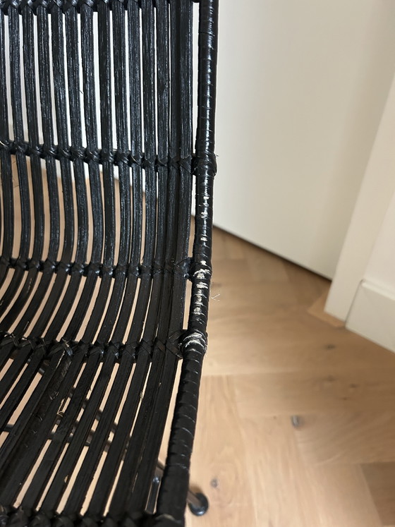 Silla de ratán negra HKliving – Sillas de comedor, Metal, Rattan (photo 3 of 5)
