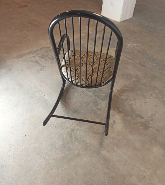 Fauteuil à bascule en métal postmoderne – Rocking chairs, Textile, Metal (photo 14 of 15)