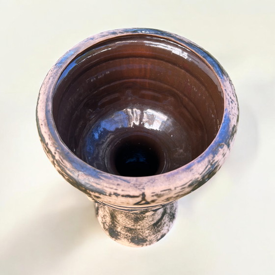 Image 1 of Vaso per fiori in ceramica/Stele per fiori Ruwel-Werke di metà secolo, realizzato nella Germania occidentale negli anni &#39;60 