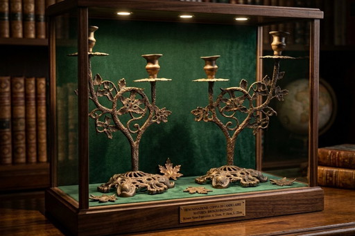 Prächtiges Paar antiker Kandelaber im Jugendstil / Liberty-Stil