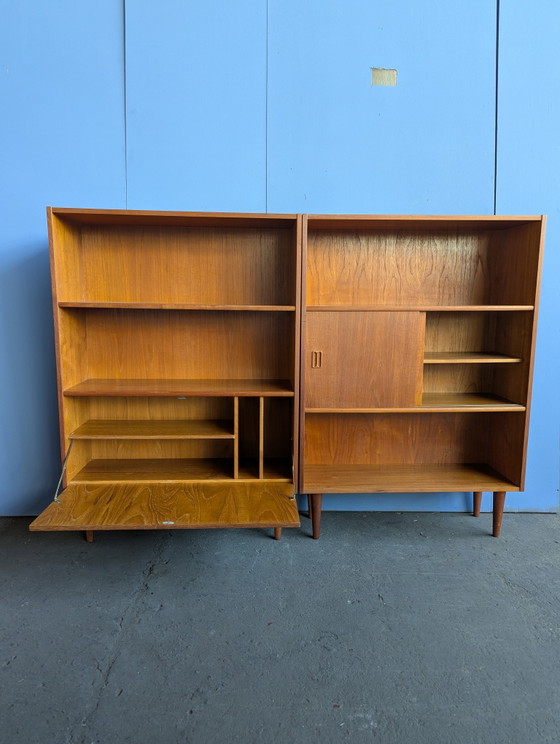 Vintage Teak Boeken/ Barkast-Clausen Denmark – Boekenkasten, Wood (photo 14 of 14)