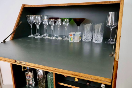Image 1 of Mid-Century Secretary Converted into Drinks Cabinet – Fully Restored