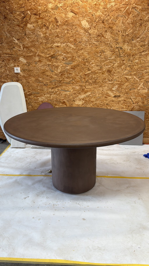 Mesa redonda Mortex - Diámetro 140 cm - Marrón