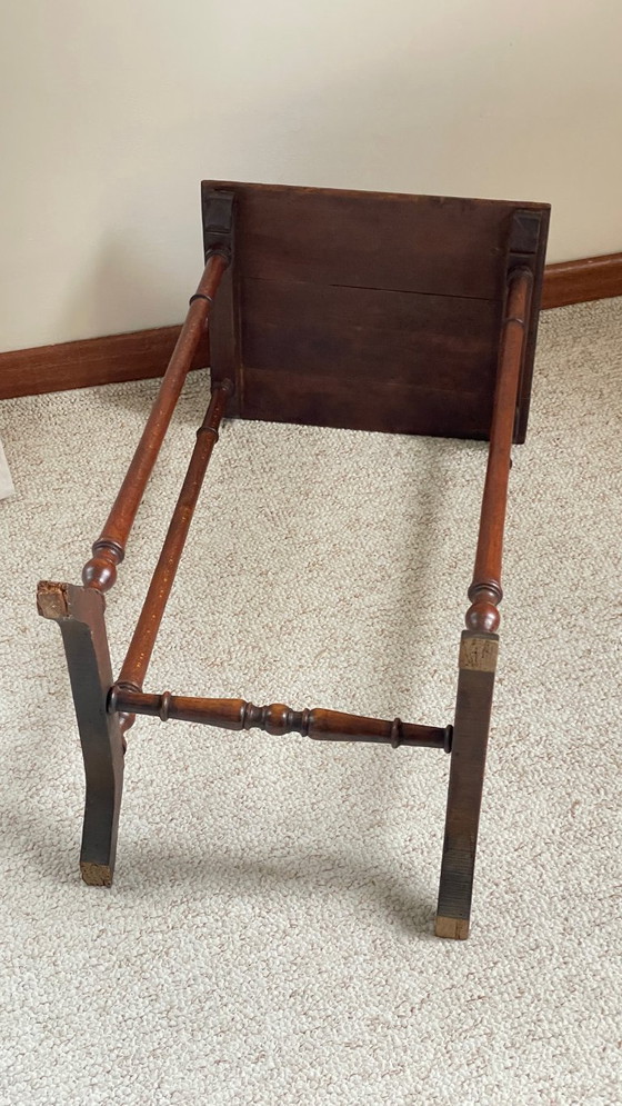 Image 1 of Antique Turned Wood Bedside Table