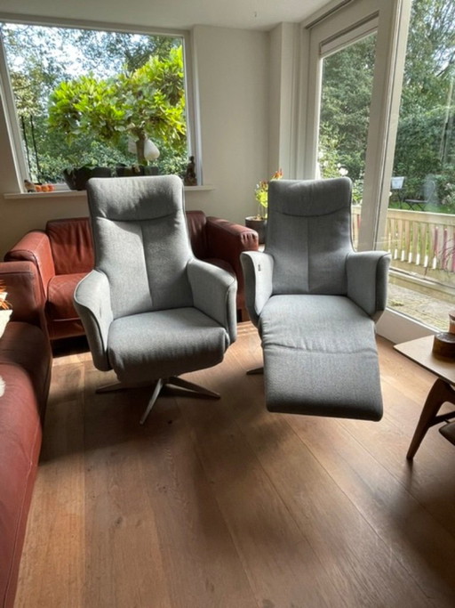 Twice Adjustable recliner chairs (2 pieces)