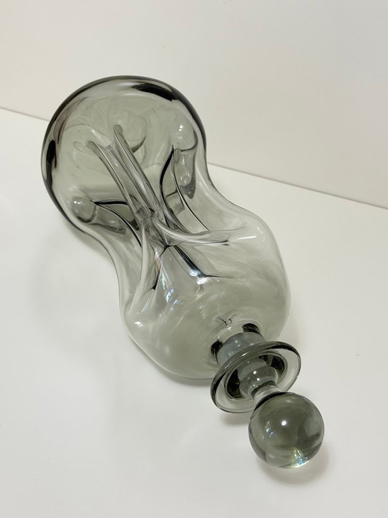 Image 1 of "Klukflaske" blown glass bottle - Holmegaard Vintage 1950s-1970s