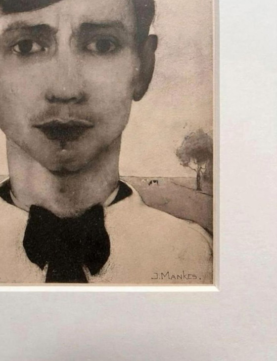 Image 1 of Jan Mankes 1889-1920 / Original Heliogravure Self-portrait 1923
