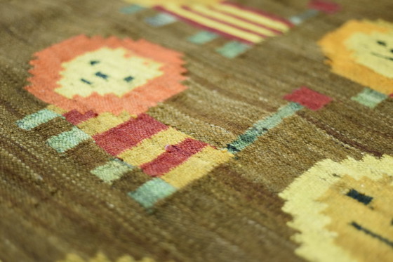 Image 1 of Tapisserie Tissée Polonaise Vintage Lions par Maria Janowska pour Wielkopolskiej Spółdzielni Pracy Przemysłu Artystycznego, 1970