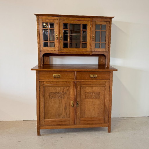 Antieke Art Deco Buffetkast Eiken Amsterdamse School Jaren 30 – buffetkasten, Wood, Vintage