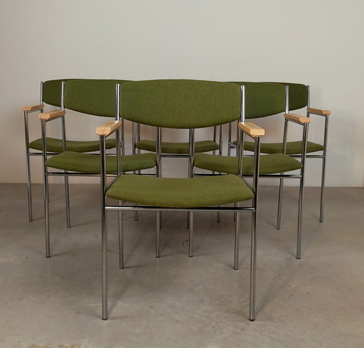 Chaises Gijs van der Sluis des années 1960 nouvellement rembourrées