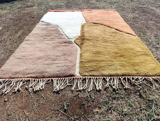 Alfombra bereber marroquí Mrirt 300 × 200 cm – lana gruesa, patrón abstracto – Algodón, Bohemian (photo 7 of 10)