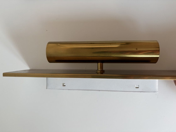 2 applique di design, in ottone, anni '70, minimaliste, con interruttore – Brass (photo 8 of 8)