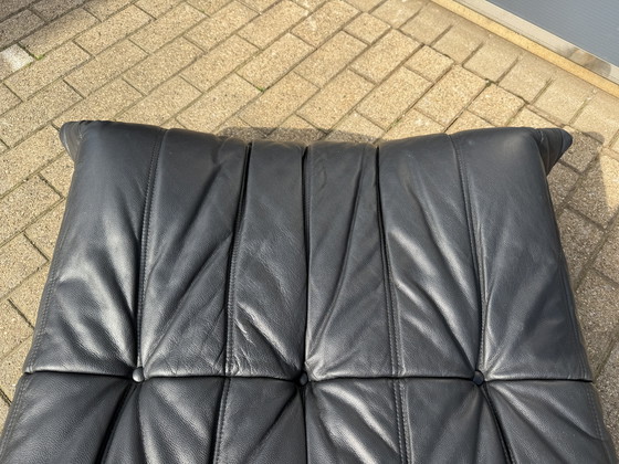 Image 1 of 100% authentic Togo Ligne Roset pouf in original black leather