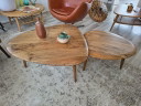 Salontafel(s) massief hout in vintage stijl