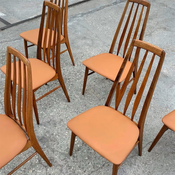 Set aus 6 Stühlen von Niels Koefoed, 1960, Henning Kjaernulf, Esszimmerstühle, Holz, Braun (Foto 3 von 13)