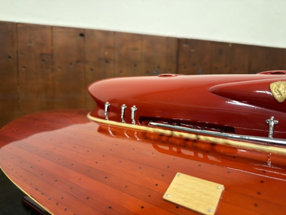 Modello di Barca Ferrari Hydroplane con Certificato – Oggetti decorativi, Pelle, Metallo (photo 12 of 18)