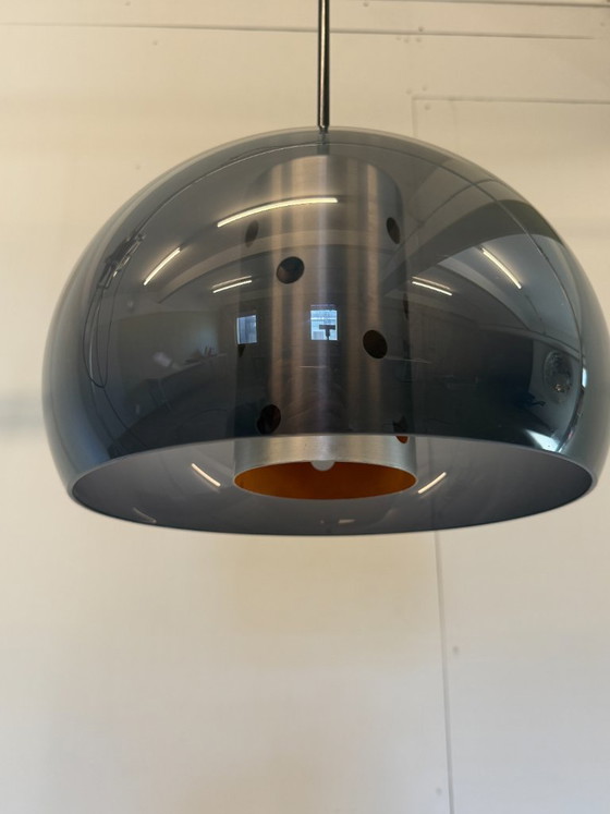 Suspension Herda Space Age en Acrylique Bleu-Gris - Années 70 – Metal, Plastic (photo 5 of 7)