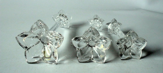 Image 1 of Set van 3 Nachtmann kandelaars van loodkristal - jaren 70