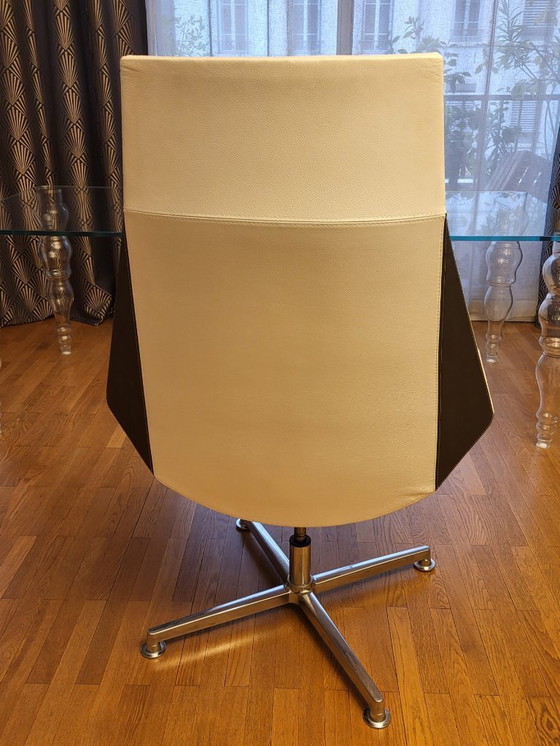 Image 1 of Kastel Kayak fauteuil in wit leer, Italië