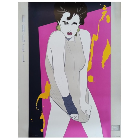 Image 1 of Precioso póster artístico original de Patrick Nagel "Splash" de los años 90