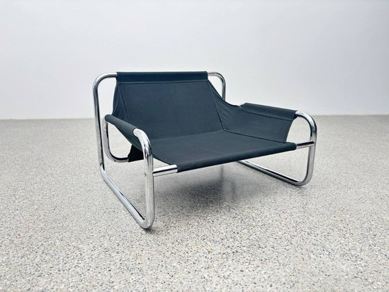 Image 1 of Bauhaus leather armchair by Johan Bertil Häggström for Ikea, 1970s