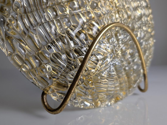 Image 1 of Wandleuchte aus Muranoglas und Messing, Österreich, 1970er Jahre