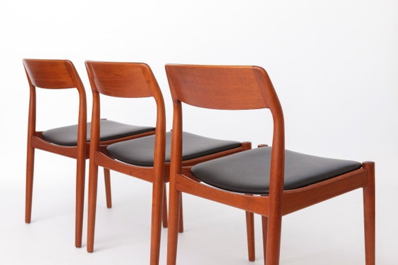 Lot de 4 Chaises de salle à manger danoises en teck par Scantic Møbelværk, Mid-Century Modern, années 60 (photo 5 of 10)