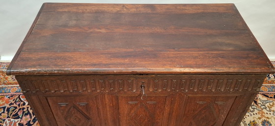 Antieke Eikenhouten Dekenkist – Opbergkast, Iron, Wood (photo 6 of 8)