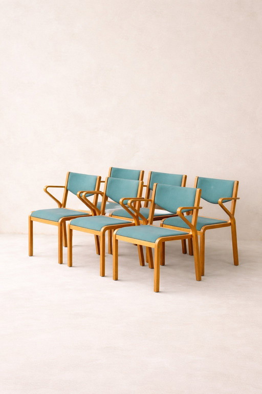 Kinnepards — Scandinavian Armchairs, Late Mid-Century (Set of 6)