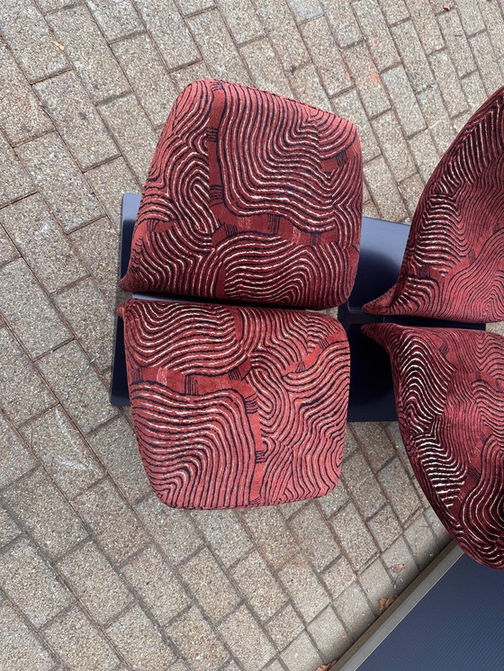 Image 1 of Sedia Ribbon Artifort + Pouf Pierre Paulin in tessuto Pierre Frey. Condizioni perfette!!