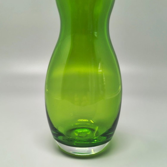 Image 1 of Mid-Century Modern V. Nason Murano Green Glass Vase, 1970s