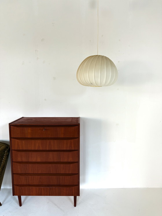 Image 1 of Lampada a sospensione vintage a stecche, Lars Schiøler anni '70