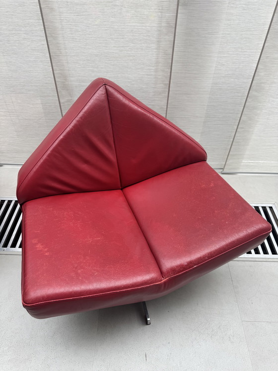 Image 1 of 2 rare edizioni di poltrona girevole di design in pelle Schmieder Brasilia