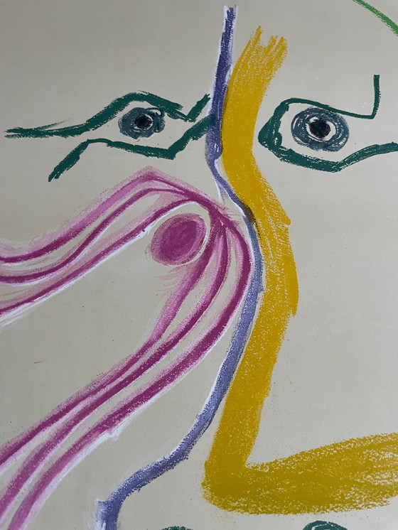 Image 1 of Pablo Picasso (1881-1973), Hommage a René Char, Musee d'Art Moderne de Ceret, Mourlot, Parigi, di Henri Deschamps