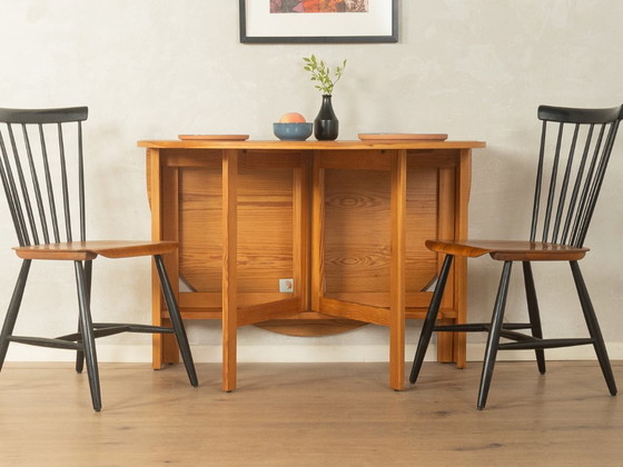 Table pliante vintage des années 1980, Tables de salle à manger, Bois, Marron (photo 7 sur 12)