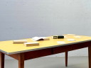 Vintage Mid-Century Desk – Wood & Metal Edge