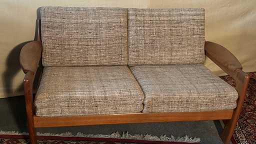 Zwei Deens-Designbanken aus der Mitte des Jahrhunderts 