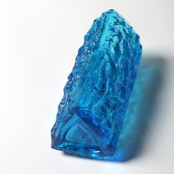 Image 1 of Vintage Ice Blue Glass Vase Moravia by Vladislav Urban: Mid-Century Modern Czech Design