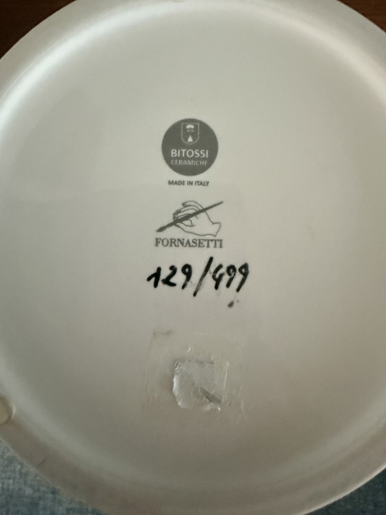 Image 1 of Fornasetti x bitossi ceramic vase 30 cm theme Vaiazioni limited 129/499