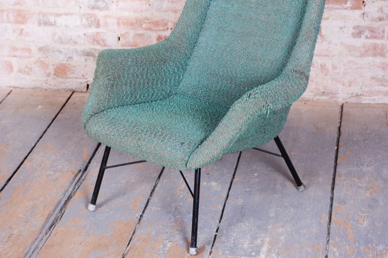 Fauteuil à oreilles original du milieu du XXe siècle, par Miroslav Navratil, fibre de verre, République (photo 6 of 9)