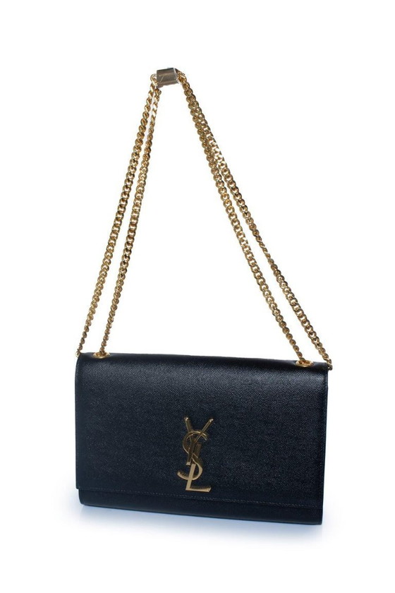 Image 1 of Sac bandoulière Kate moyen Saint Laurent noir