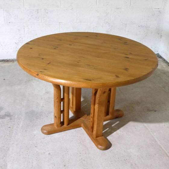 pine dining table, Netherlands, 1970 – Wood, Scandinavian (photo 4 of 9)