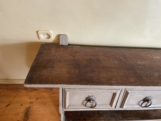 Image 1 of Grande scaffale da parete, scaffale da cucina con ciotole, stile antico francese